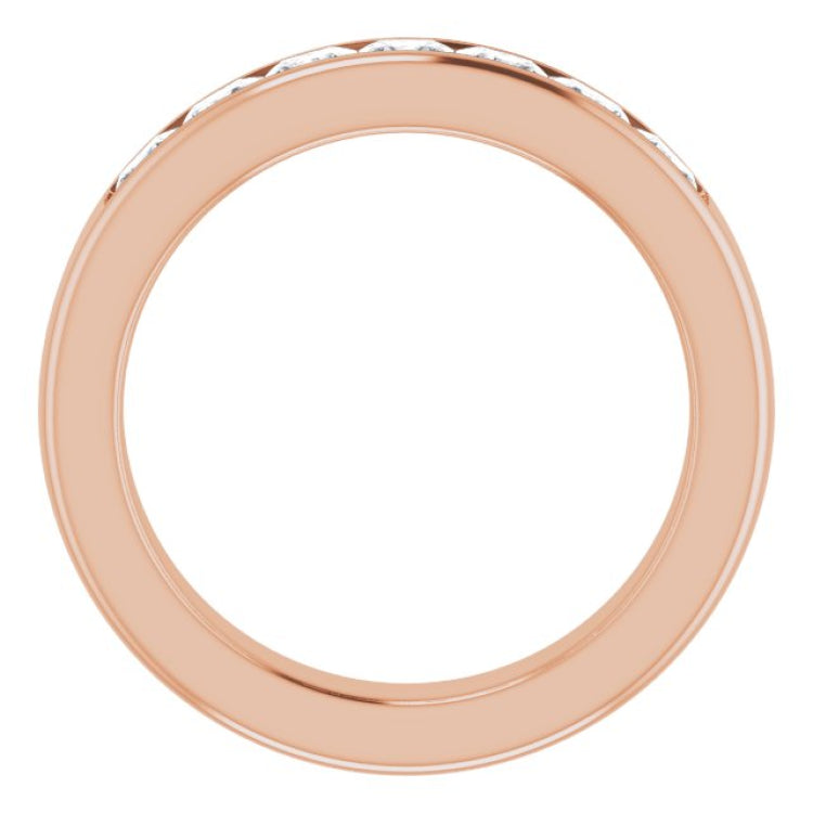 14K Rose 1 3/4 CTW Natural Diamond Band