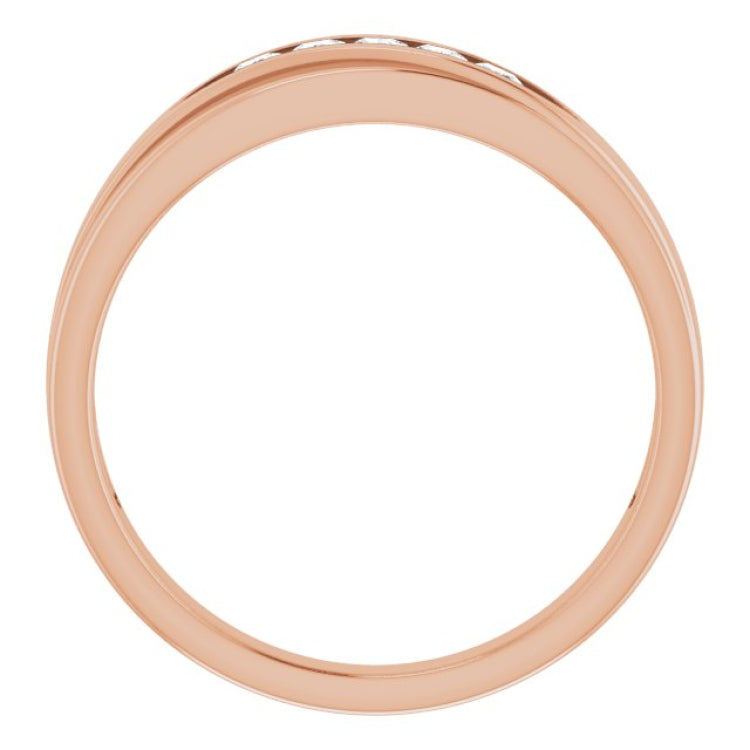 14K Rose 1/4 CTW Natural Diamond Band