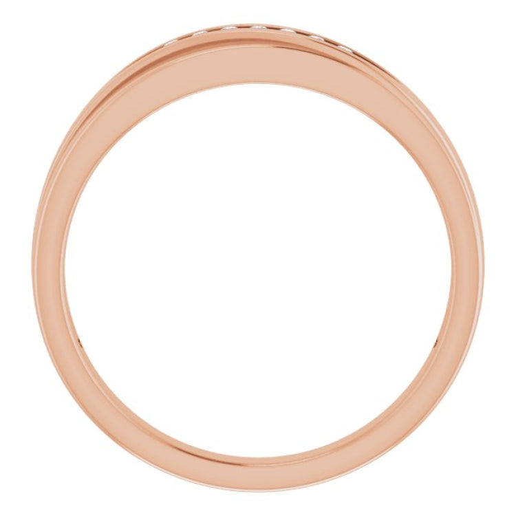 14K Rose .06 CTW Natural Diamond Band