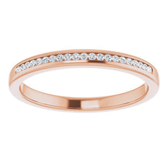 14K Rose 1/6 CTW Natural Diamond Band