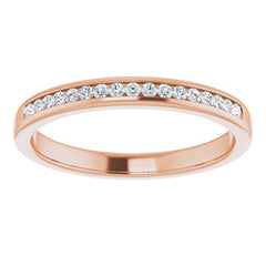 14K Rose 1/4 CTW Natural Diamond Band