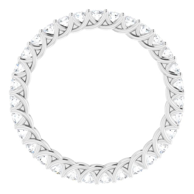 Platinum 9/10 CTW Natural Diamond Eternity Band