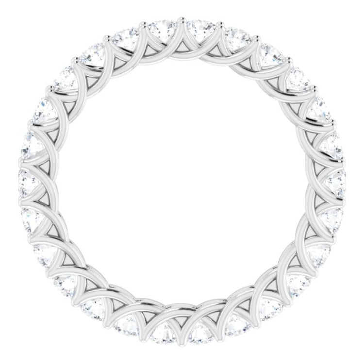 Platinum 1 1/2 CTW Natural Diamond Eternity Band