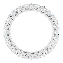14K White 2 3/8 CTW Natural Diamond Eternity Band