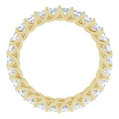 14K Yellow 2 3/8 CTW Natural Diamond Eternity Band
