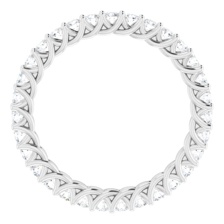 Platinum 5/8 CTW Natural Diamond Eternity Band