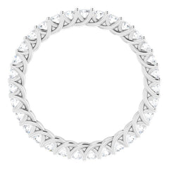 Platinum 5/8 CTW Natural Diamond Eternity Band