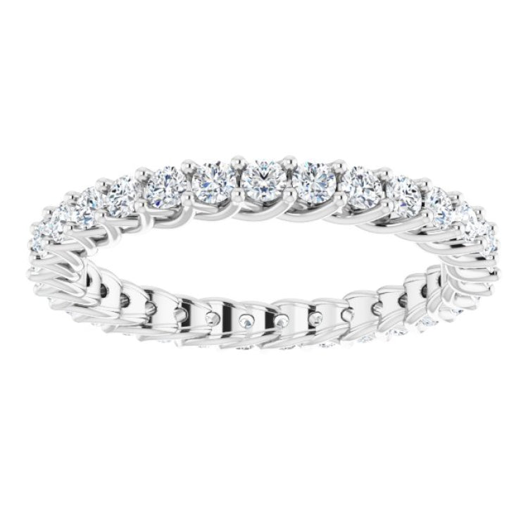 Platinum 5/8 CTW Natural Diamond Eternity Band