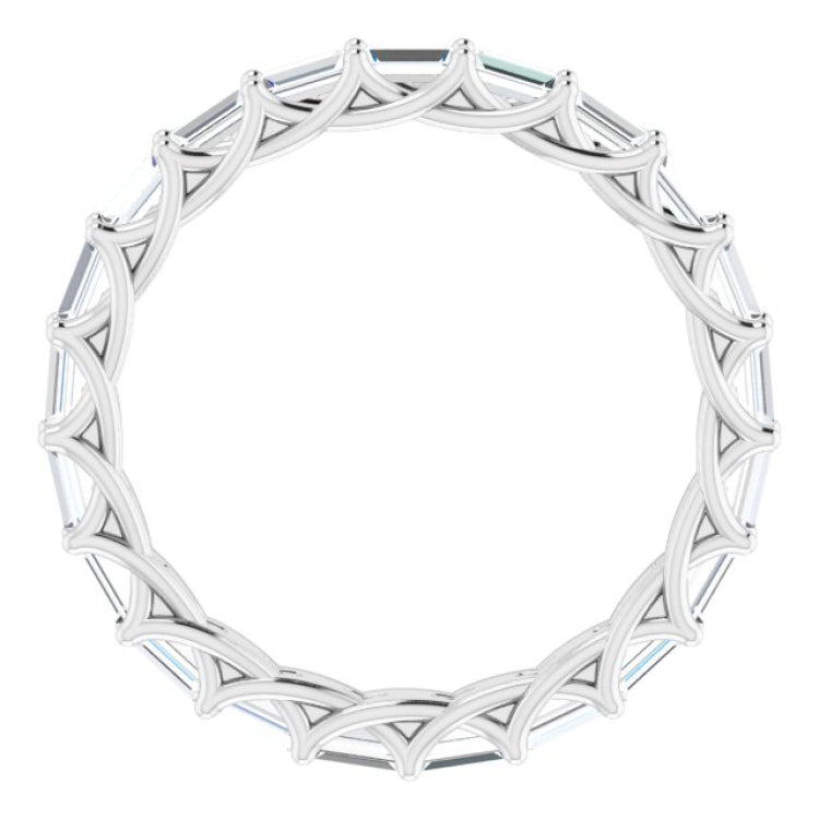 Platinum 9/10 CTW Natural Diamond Eternity Band Size 7