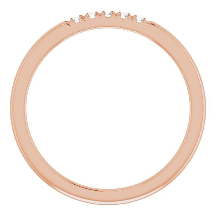 14K Rose .07 CTW Natural Diamond French-Set Anniversary Band