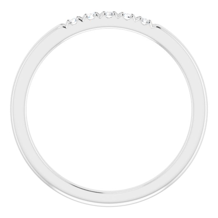 14K White 1/10 CTW Natural Diamond Anniversary Band