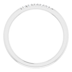 14K White 1/10 CTW Natural Diamond Anniversary Band