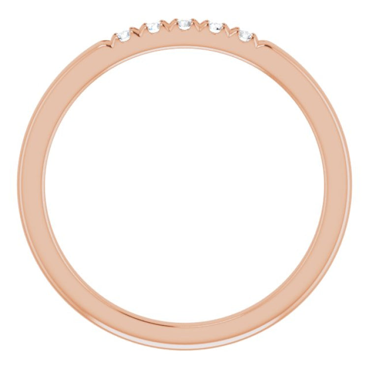 14K Rose 1/10 CTW Natural Diamond Anniversary Band