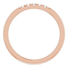 14K Rose 1/10 CTW Natural Diamond Anniversary Band