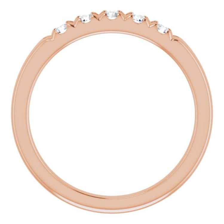 14K Rose 1/3 CTW Natural Diamond Anniversary Band