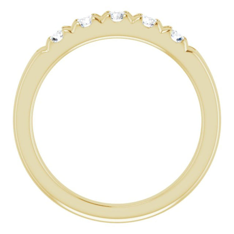 14K Yellow 1/2 CTW Natural Diamond Anniversary Band