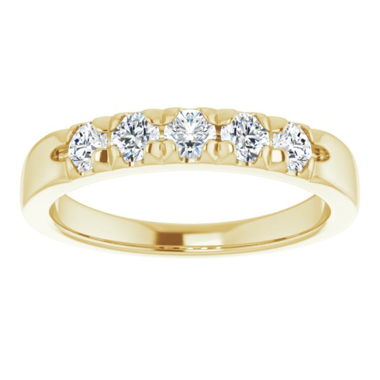 14K Yellow 1/2 CTW Natural Diamond Anniversary Band