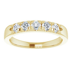 14K Yellow 1/2 CTW Natural Diamond Anniversary Band