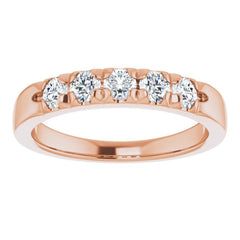 14K Rose 1/2 CTW Natural Diamond Anniversary Band