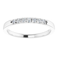 14K White 1/6 CTW Natural Diamond Anniversary Band
