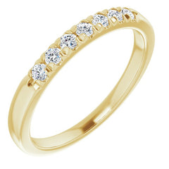 14K Yellow 1/5 CTW Natural Diamond Anniversary Band
