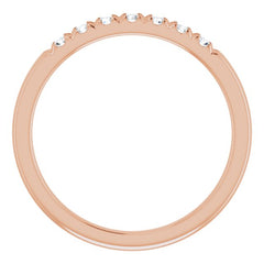 14K Rose 1/5 CTW Natural Diamond French-Set Anniversary Band