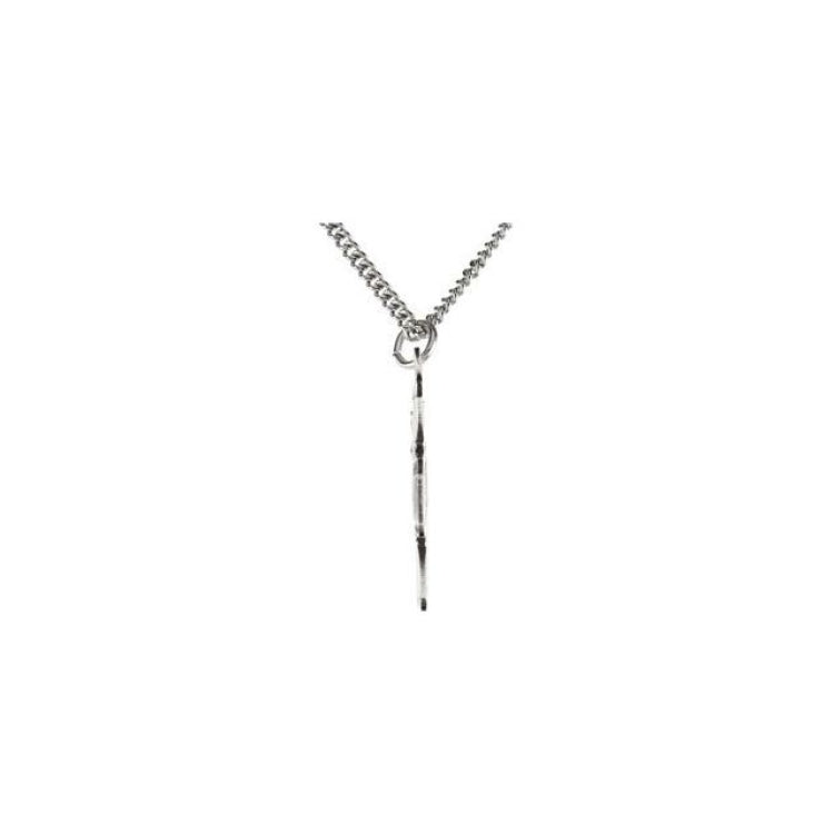 Sterling Silver 19x17.7 mm Four-Way Cross Medal 18" Necklace
