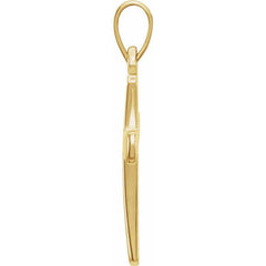 14K Yellow Cross Pendant