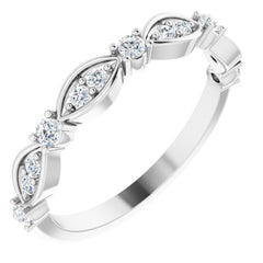 14K White 1/3 CTW Natural Diamond Anniversary Band