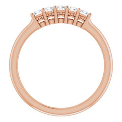 14K Rose 1/4 CTW Natural Diamond Anniversary Band