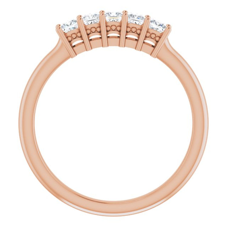 14K Rose 1/3 CTW Natural Diamond Anniversary Band