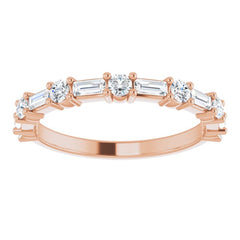 14K Rose 1/3 CTW Natural Diamond Anniversary Band
