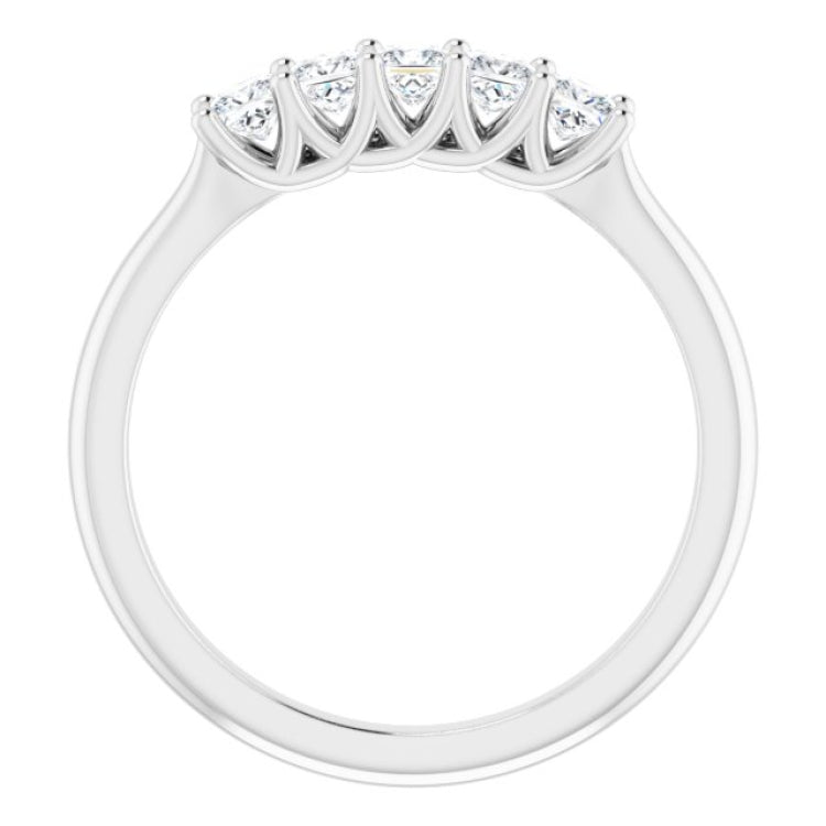 14K White 1/2 CTW Natural Diamond Anniversary Band