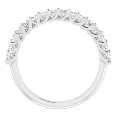 Platinum 3/4 CTW Natural Diamond Anniversary Band