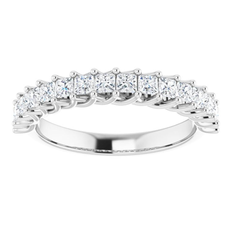 Platinum 3/4 CTW Natural Diamond Anniversary Band