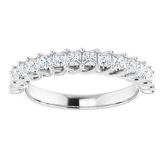 Platinum 3/4 CTW Natural Diamond Anniversary Band