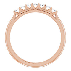 14K Rose 1/5 CTW Natural Diamond Anniversary Band