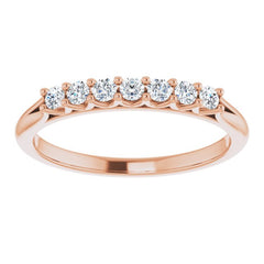 14K Rose 1/5 CTW Natural Diamond Anniversary Band