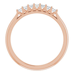 14K Rose 1/4 CTW Natural Diamond Anniversary Band