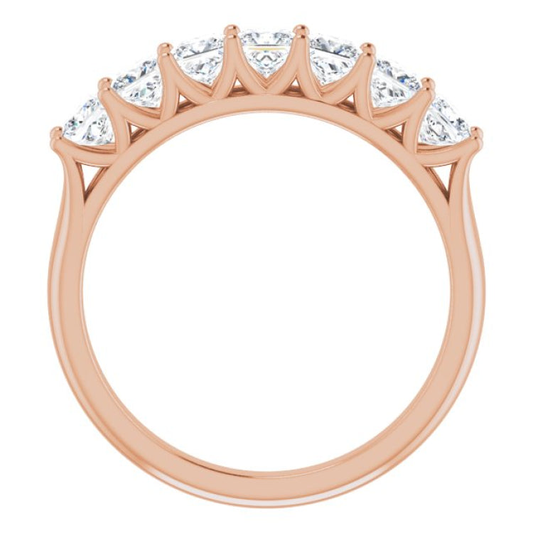 14K Rose 1 1/8 CTW Natural Diamond Anniversary Band