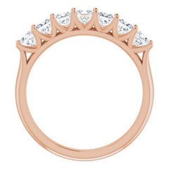 14K Rose 1 1/8 CTW Natural Diamond Anniversary Band