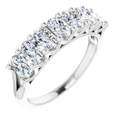 14K White 1 3/4 CTW Natural Diamond Anniversary Band