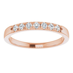14K Rose 1/5 CTW Lab-Grown Diamond French-Set Anniversary Band