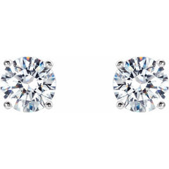 14K White Gold 1 CTW Natural Diamond Cocktail-Style Earrings
