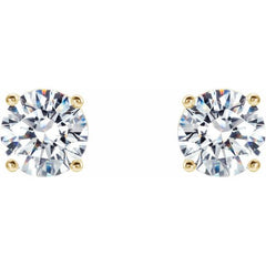 14K Yellow Gold 1 CTW Natural Diamond Cocktail-Style Earrings