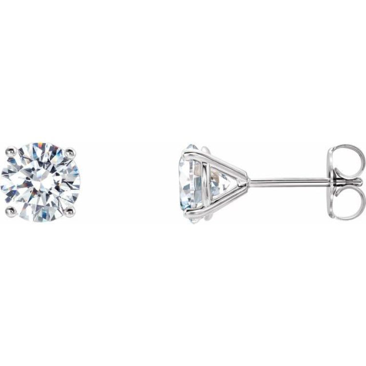 14K White Gold 3/4 CTW Natural Diamond Cocktail-Style Earrings