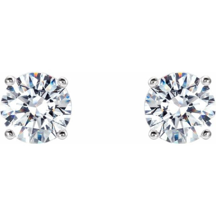 14K White Gold 1 CTW Natural Diamond Cocktail-Style Earrings