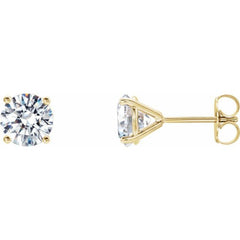 14K Yellow Gold 1 CTW Natural Diamond Cocktail-Style Earrings