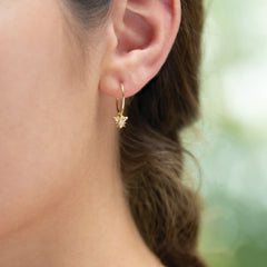 14K Yellow Endless Tube 10 mm Hoop Earring