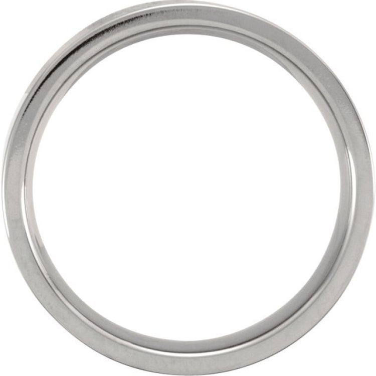 Titanium 6 mm Flat Polished Band Size 8.5